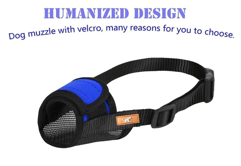 Soft Dog Muzzle Cover with Dogs Hook & Loop for small,medium & large Dogs.