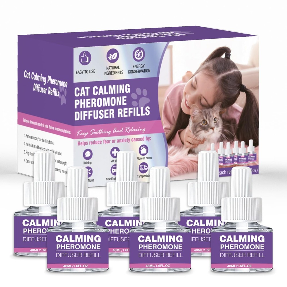 Cat Pheromones Calming Diffuser Refill 6 Pack Multicat Pheromone Diffusers Refil
