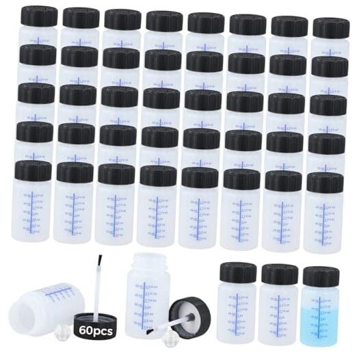 60 Pcs 2 Oz Touch Up Paint Container - Empty Paint Touch Up Bottles with