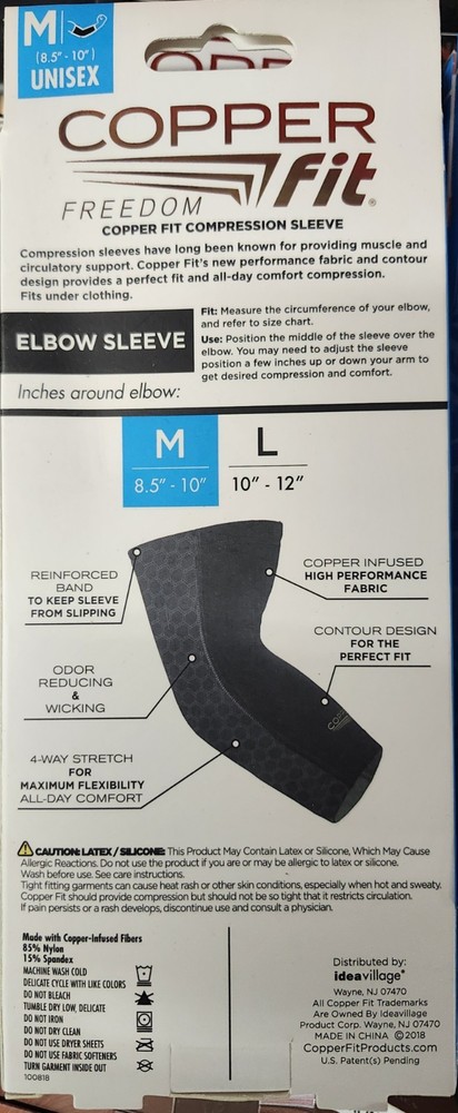 Copper Fit Freedom Compression Elbow Sleeve - Medium - THE ORIGINAL