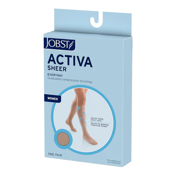 Jobst Activa Sheer 20-30 mmHg Knee High Closed Toe
