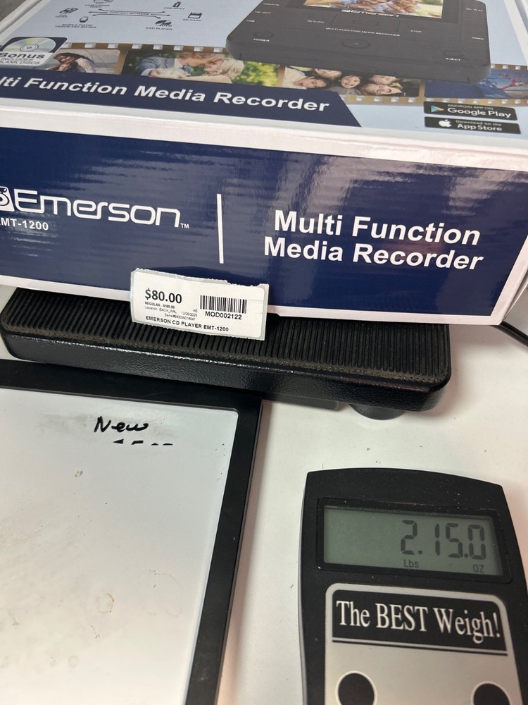 Emerson EMT-1200 Multi-Function Media Recorder DVD USB AV SD Card Input New
