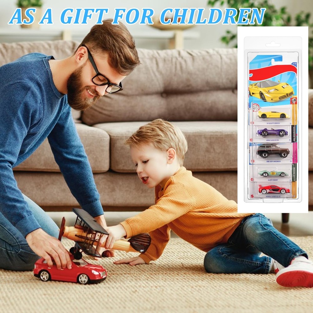 6 Pack 5 Separate Car Protector Case for Hot Wheels Mainline,Protector Packs