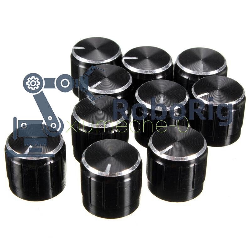 10X Volume Control Rotary Knobs For 6mm Dia Potentiometer Durable