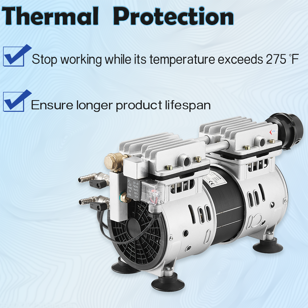 550W 5.2CFM Pond Aerator w/ Timer Lake Pond Aeration System 3/4 HP Up to 3 Acres