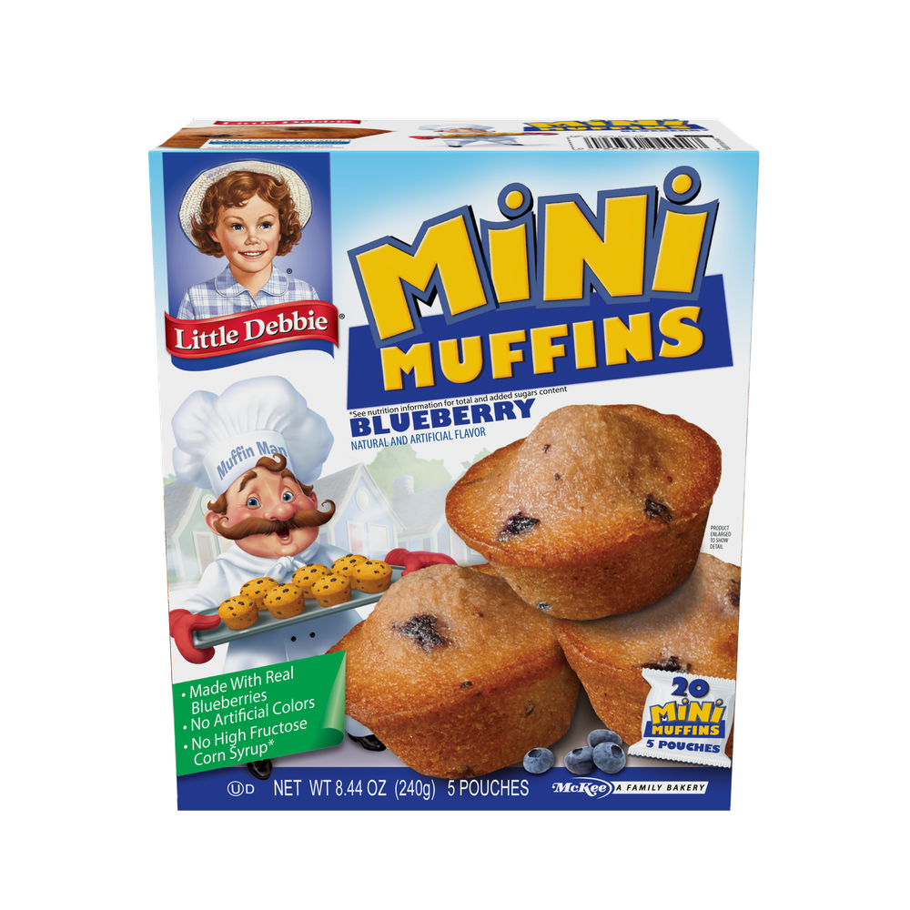 Little Debbie Mini Muffins - Blueberry, (8-Boxes)