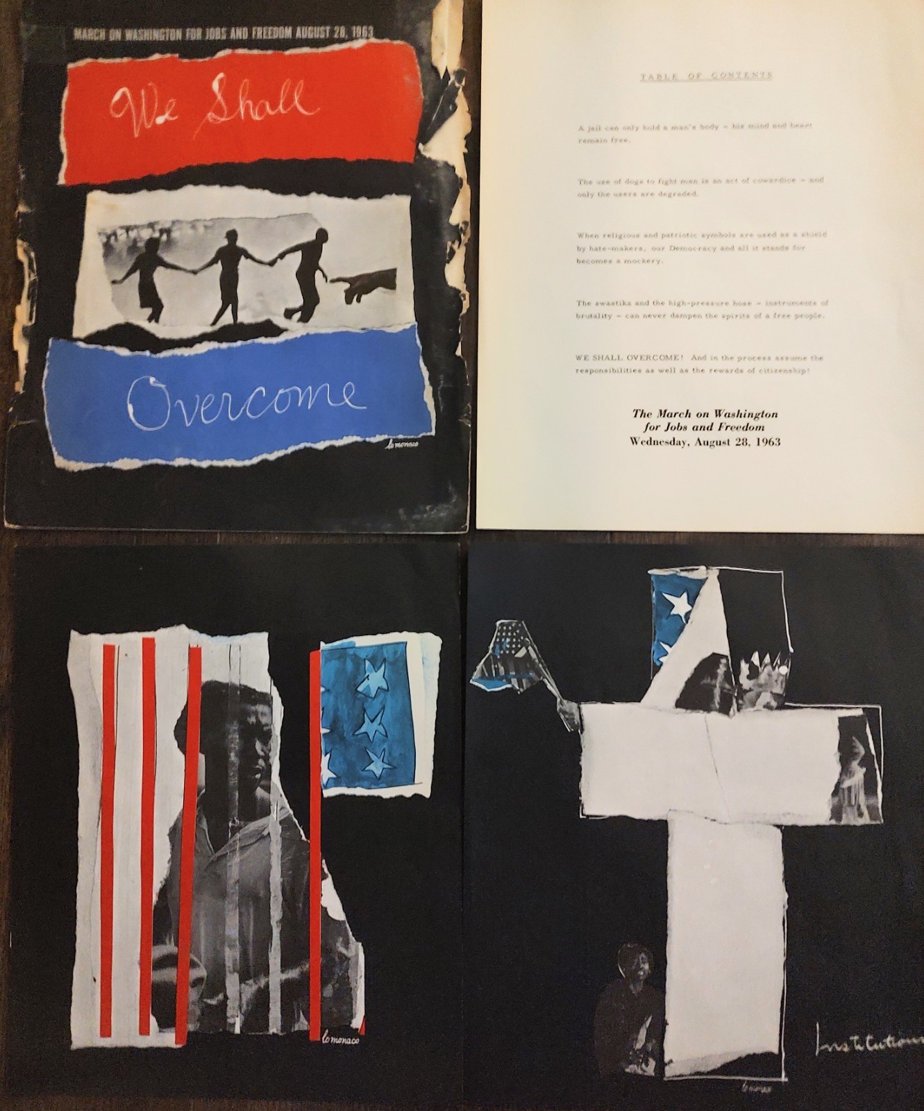 Vintage Folio 1963 March On Washington We Shall Overcome Lo Monaco MLK Jr