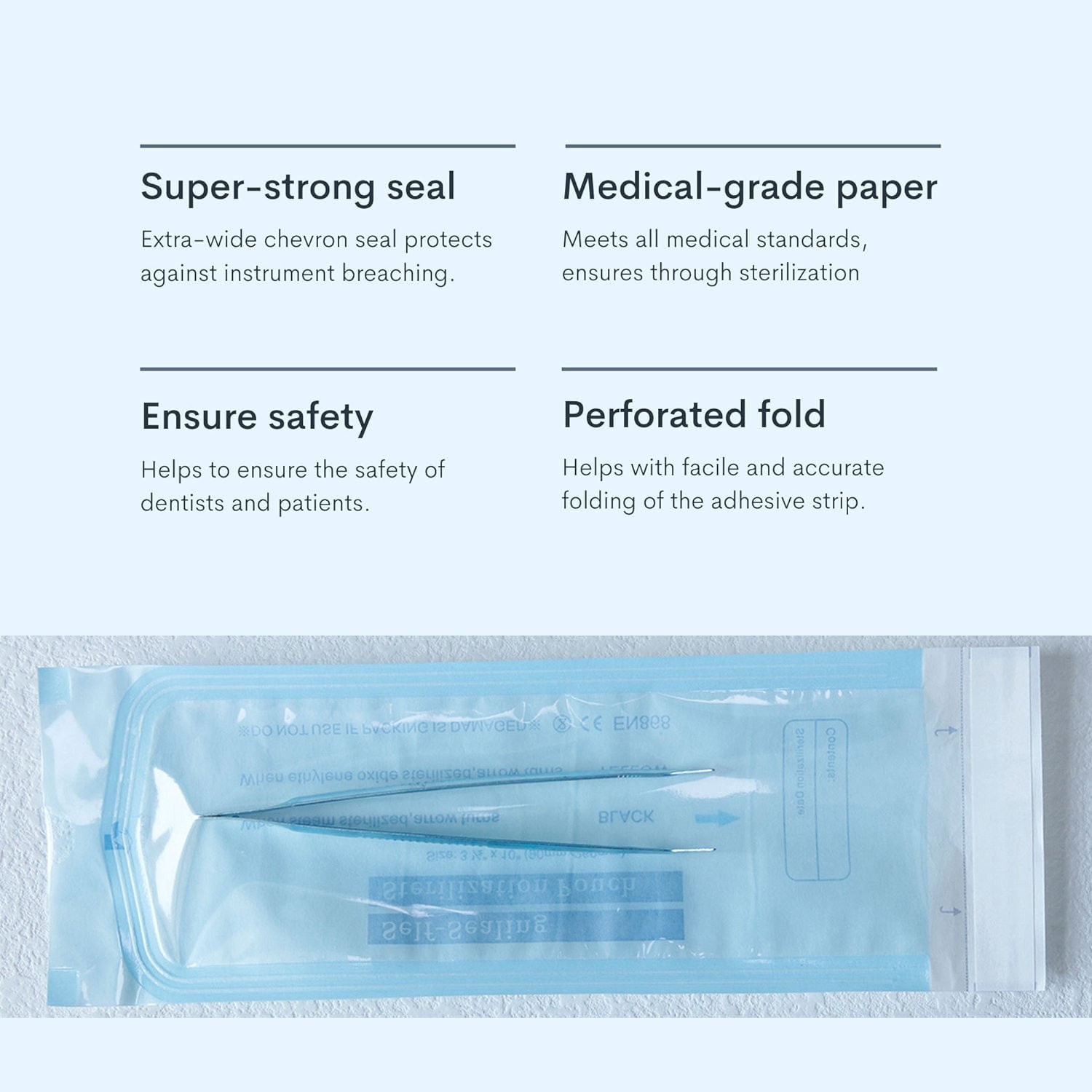 Sterilization Pouches- 3.5 " x 9 " Dental Medical Self Seal Pouch Bag 1000pcs