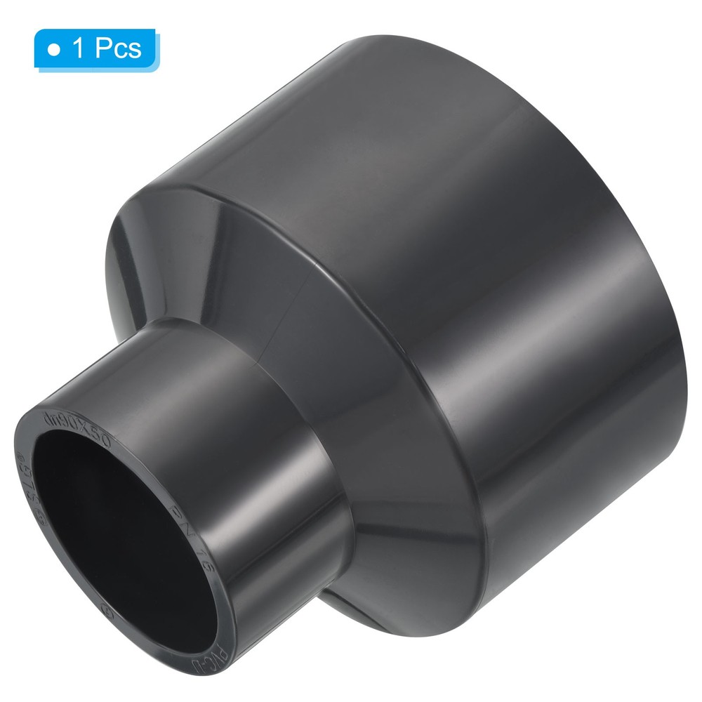 Reducer Pipe Fitting 3.5x2" Socket Coupling Adapter Connector, Grey