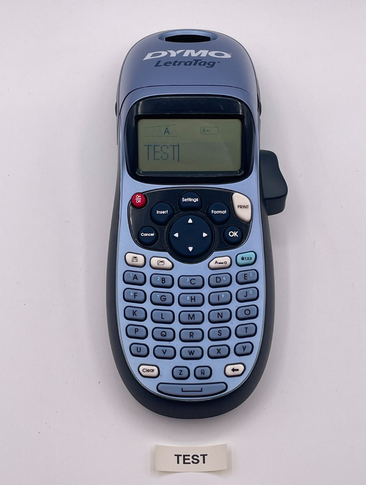 Dymo LetraTag Blue Handheld Label Maker  TESTED & WORKING