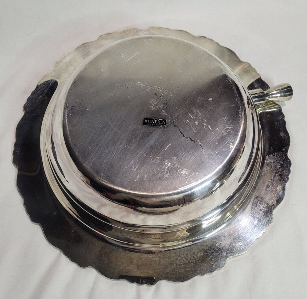 Oneida USA Silver Plated Chafing Dish 4 Piece Set