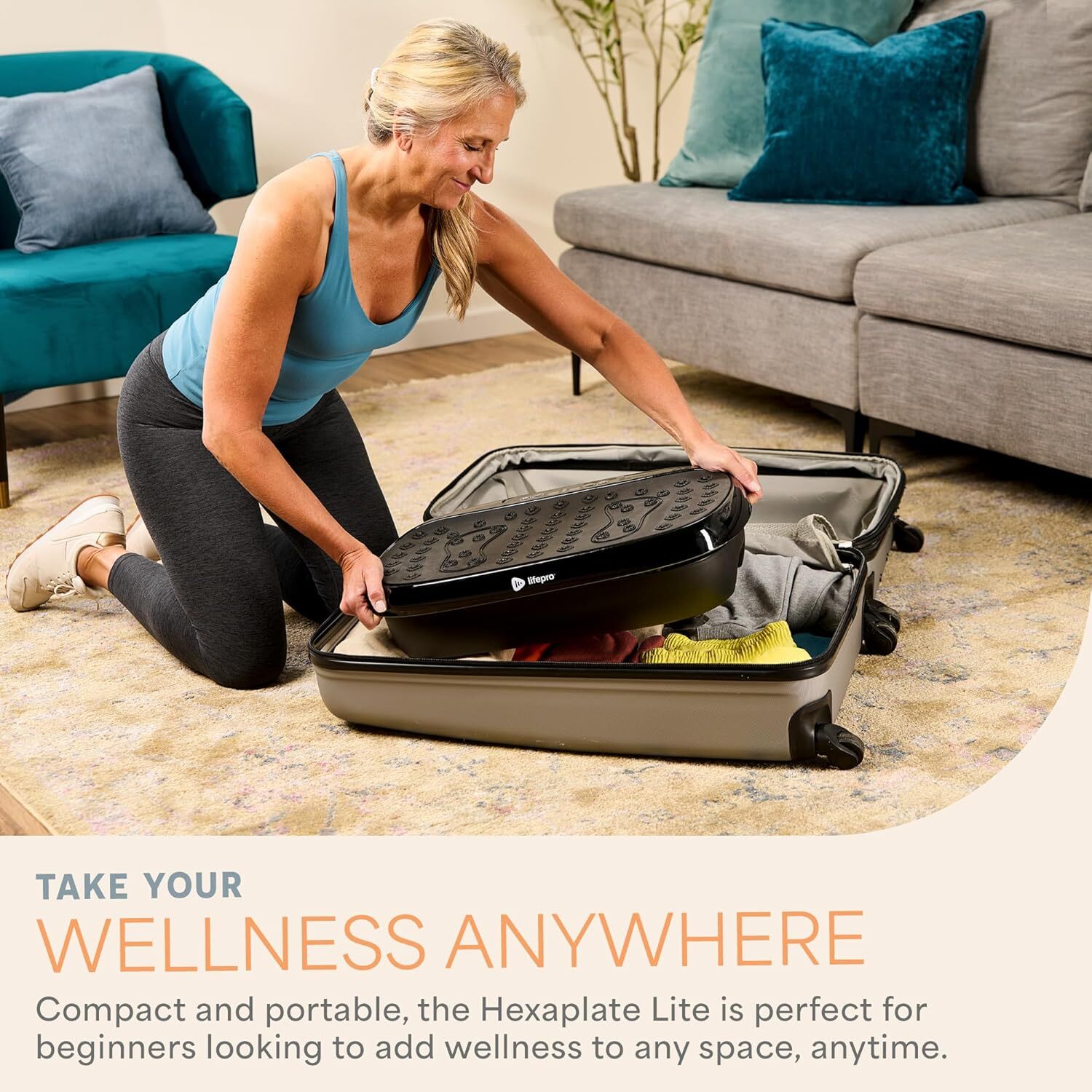 Lifepro Black Vibration Plate – Full Body Machine for Muscle Recovery