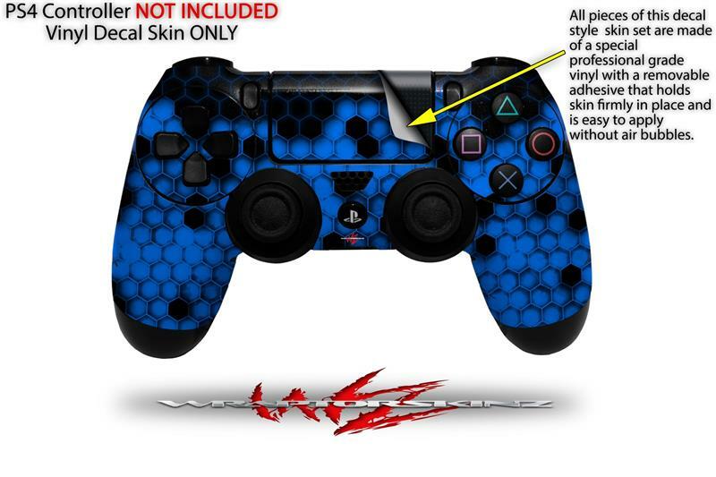 Skin for Playstation 4 Sony PS4 Controller HEX Blue