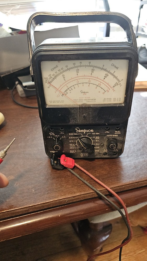 Simpson 250 Milliammeter RARE UNTESTED VINTAGE