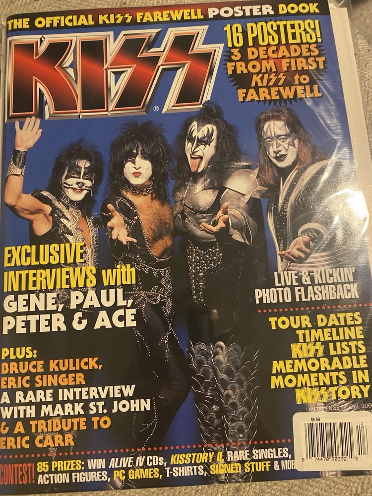 Kiss Magazine Lot Of 2~Farewell Poster Book & Farewell Photo Album~16+ Posters!