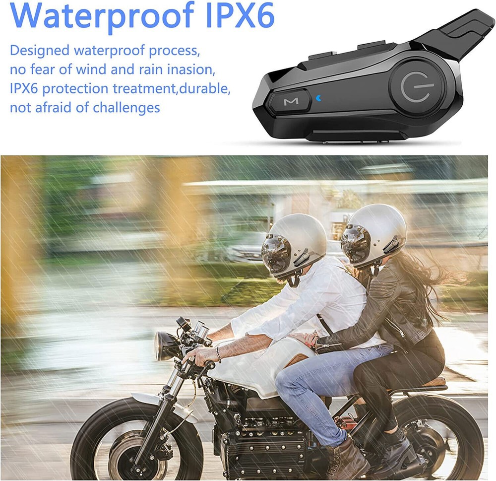 Motorcycle Helmet Bluetooth Intercom Headset Moto Intercomunicador Waterproof