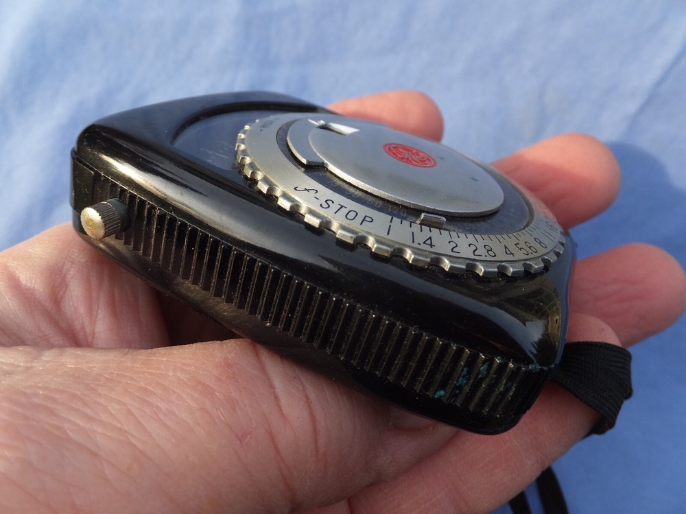 1950s General Electric Camera Analog Light Exposure Meter Type PR-1 Leather Case