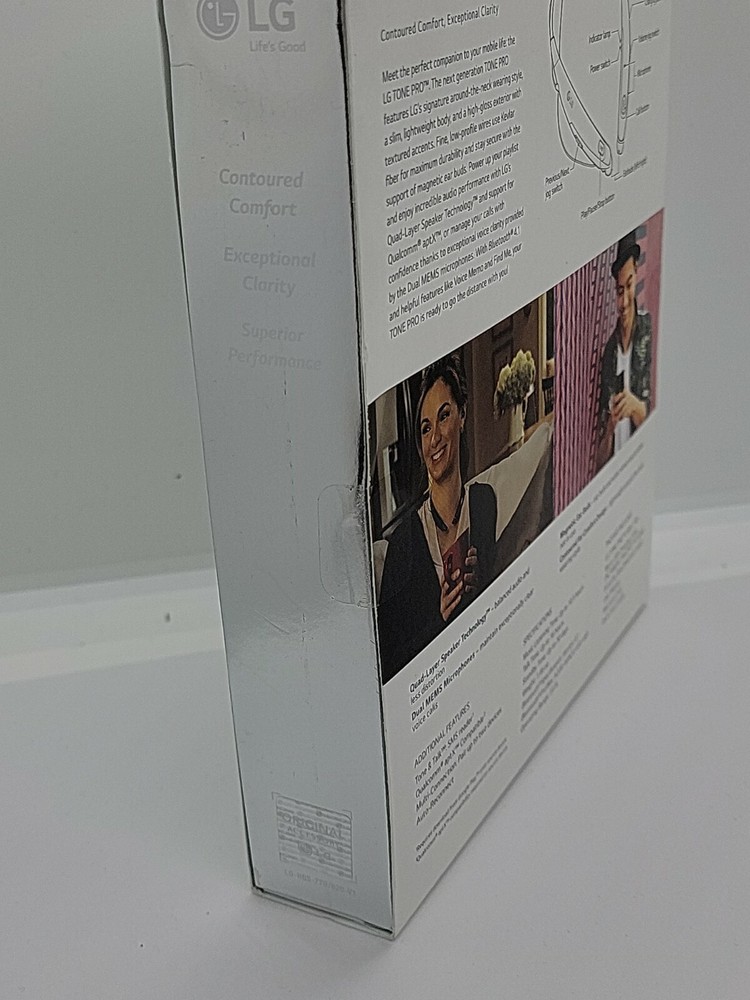 Genuine LG Tone PRO HBS-770 Bluetooth Wireless Stereo Headset BLACK OPEN BOX