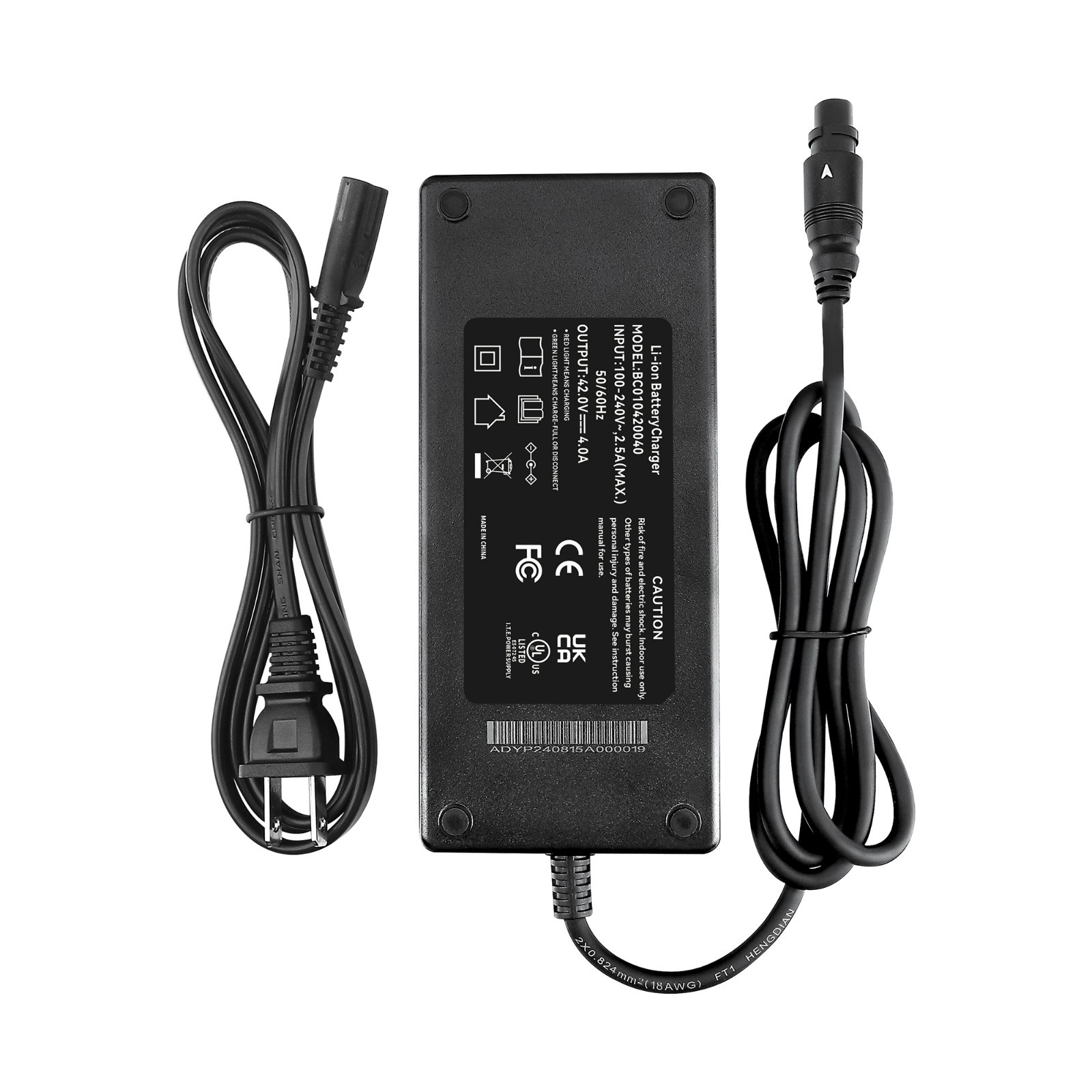 42V 4Prong Adapter Charger For METAKOO Cybertrack 100 MICLON Cybertrack 100
