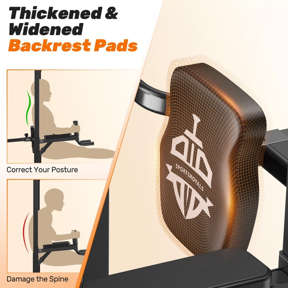 Power Tower, Multi-Function Pull up Bar Dip Station with Upgraded Adjustable ...