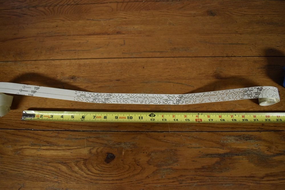 Vintage 60/70's Punched Computer Program Tape 20Ft+ Roll Excellent Shape