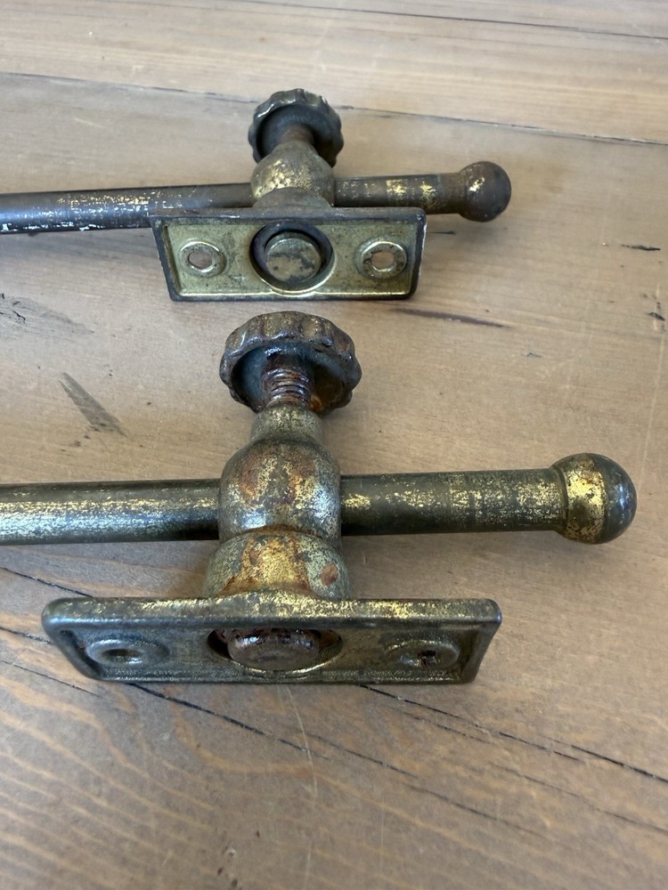 Vintage Solid Brass 11” Casement Window Stay Adjusters