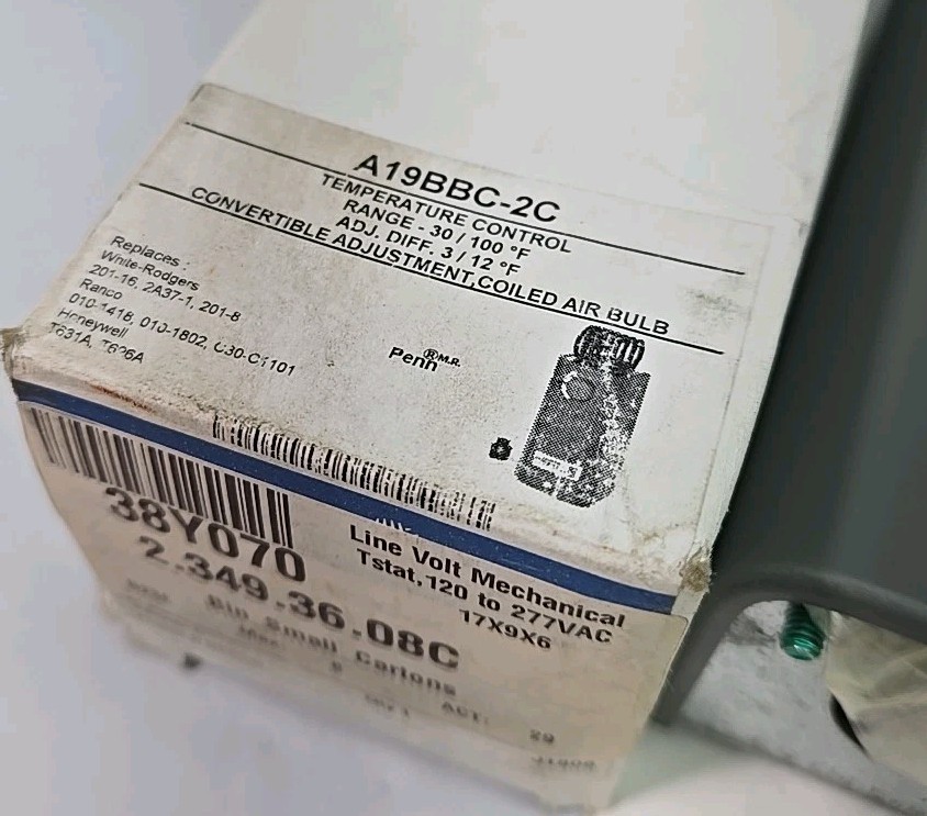 Johnson Controls PENN A19BBC-2C Temp Control w/ Coiled Air Bulb