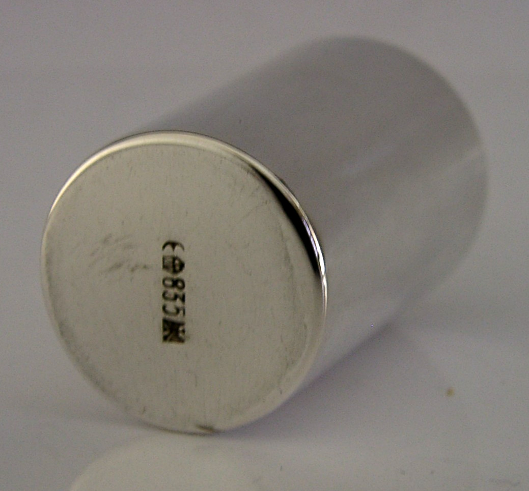 GERMAN 835 SOLID SILVER WHISKY SHOT TOT CUP c1920 BARWARE SHOOTING ANTIQUE