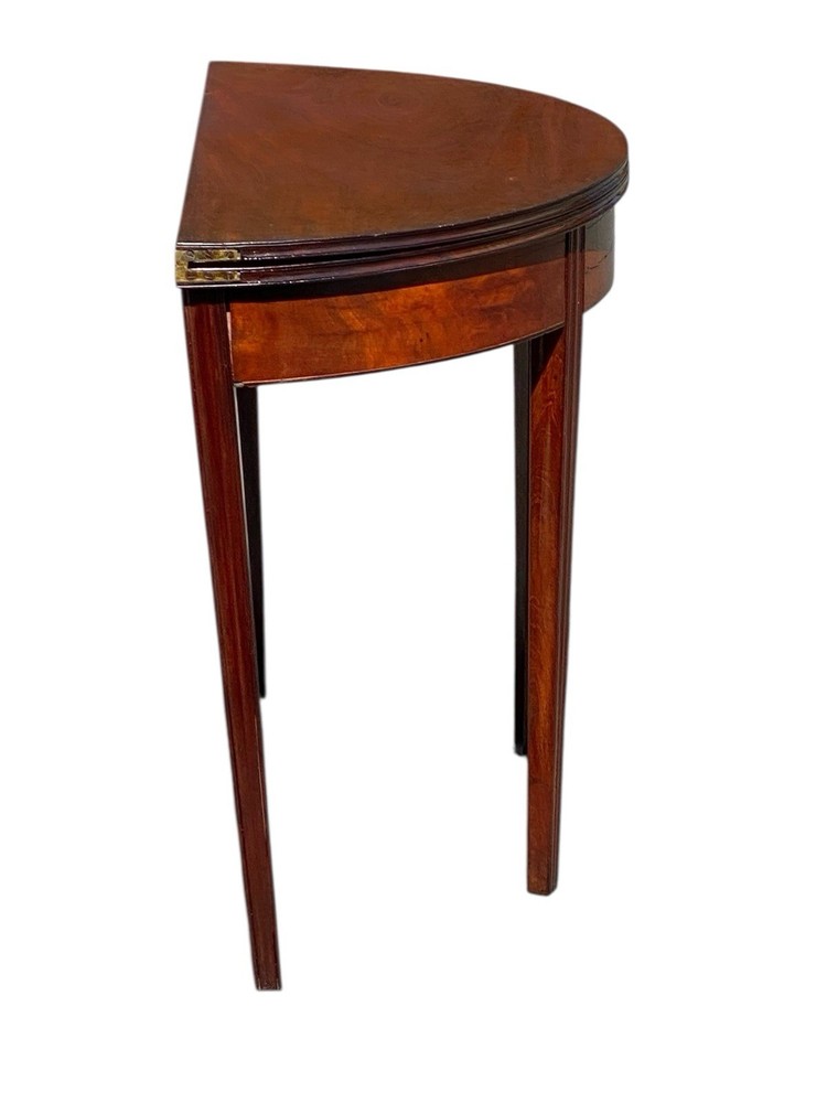 Antique Hepplewhite Mahogany Card Table / Console Table