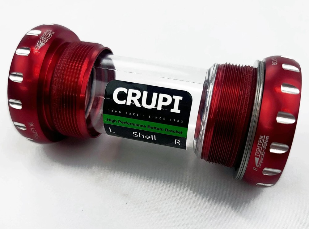 Crupi Precision External Euro Bottom Bracket - 24mm (Red)