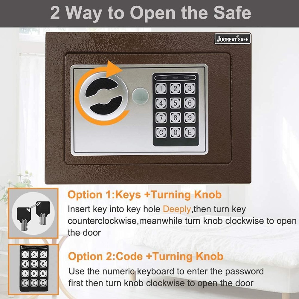 Safe Box with Sensor Light,Electronic Digital Security Safe Steel Constructio...