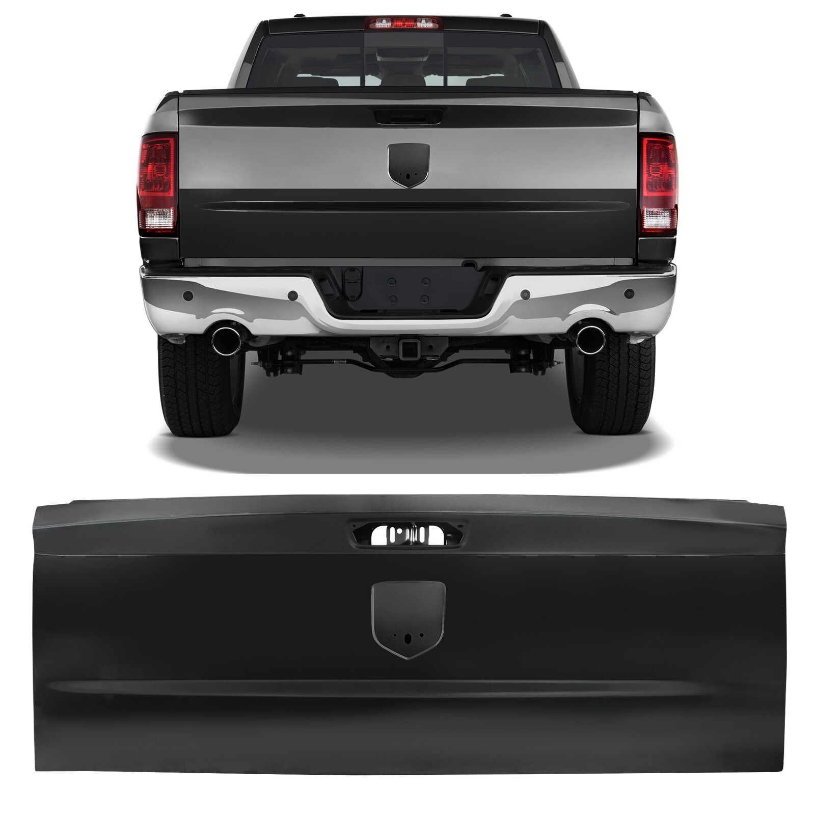 New Steel Tailgate Assembly for 2009-2018 Ram 1500 2500 3500 Pickup Tail Gate