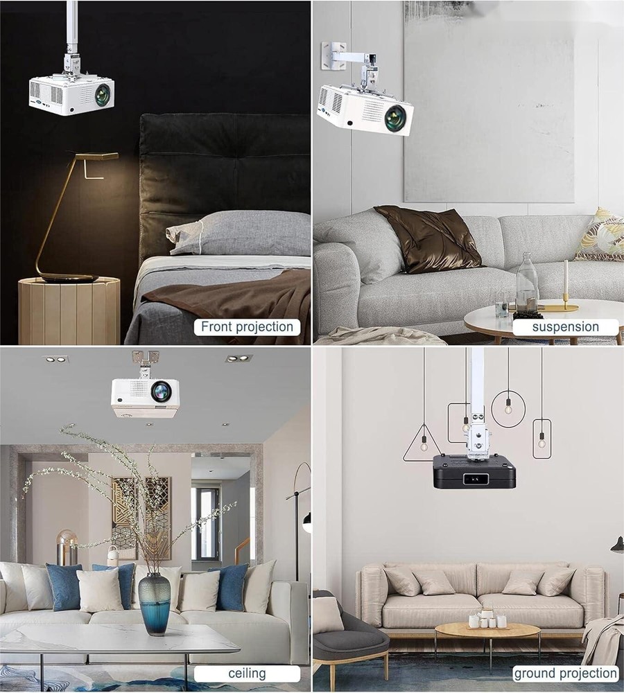 Universal 360?? Swivel TILT HD Projector Mount Ceiling Wall Holder Adjustable