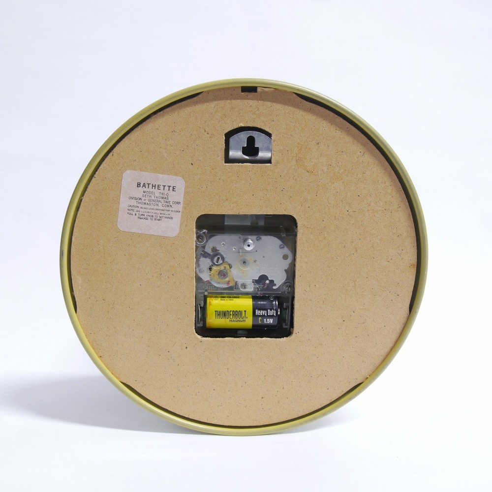 Vintage MCM Seth Thomas Bathette Tri-Q Wall Clock