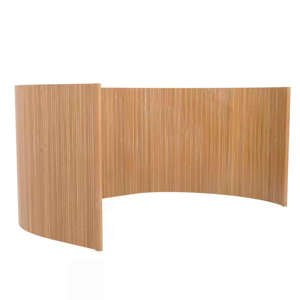 2 Ft. Short Bamboo Wave Screen - Natural