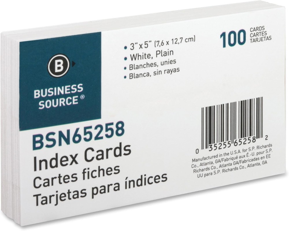 Plain Index Cards 3