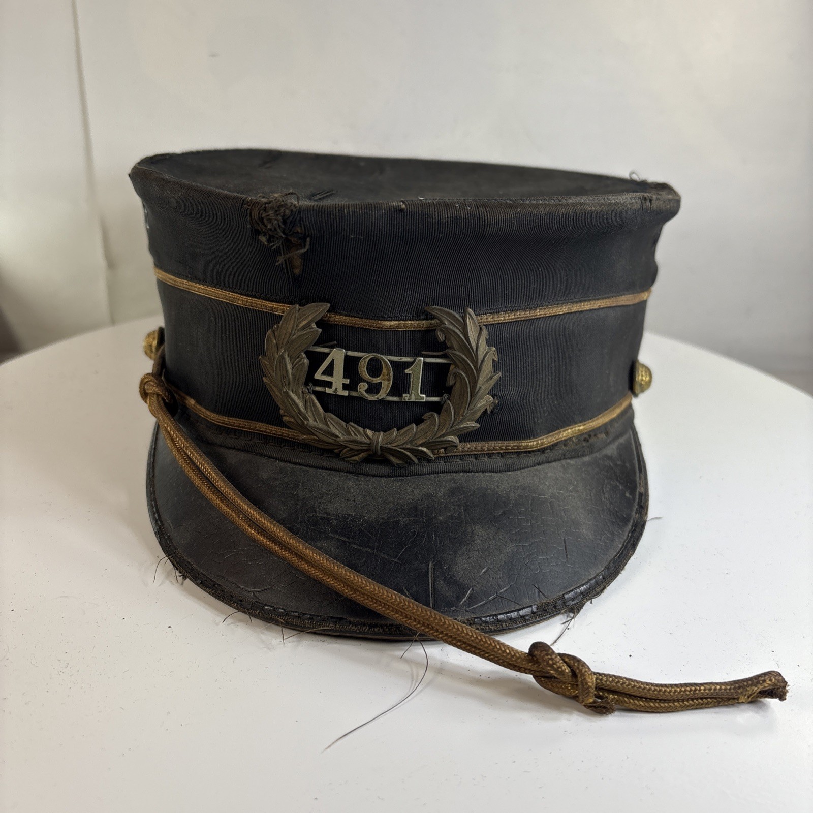 rare Civil War Veterans Kepi Hat Cap GAR Insignia Vintage Military 4C50