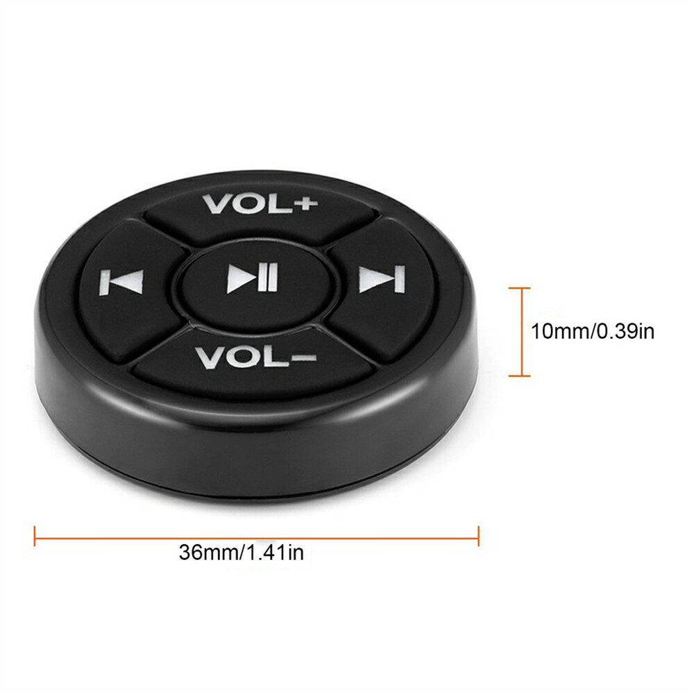 Wireless Media Button Remote Controller Car Motorcycle Steering Wheel MP3 Play