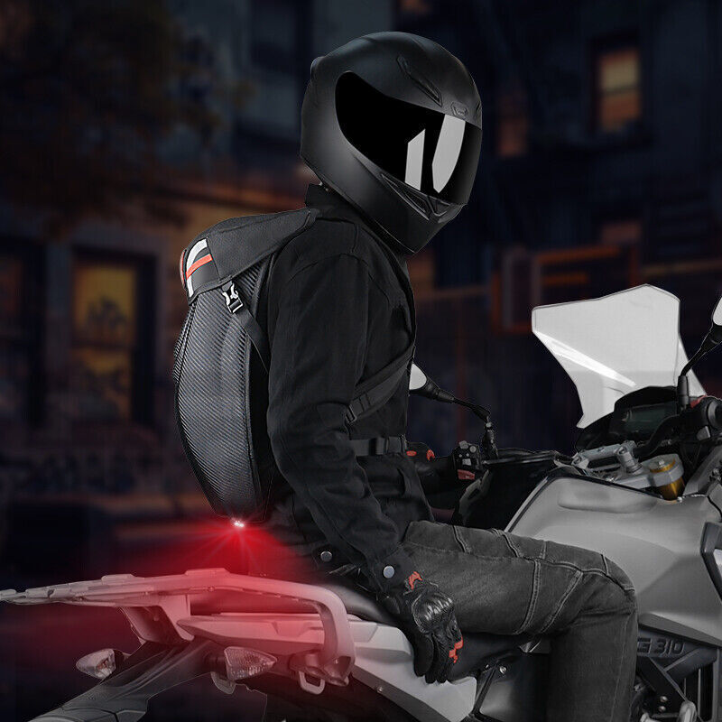 Flash Light Motorcycle Backpack Waterproof Helmet Luggage Backpack Accessories