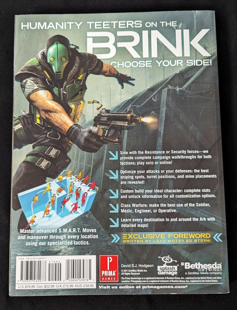 Brink Official Game Strategy Guide Prima Games