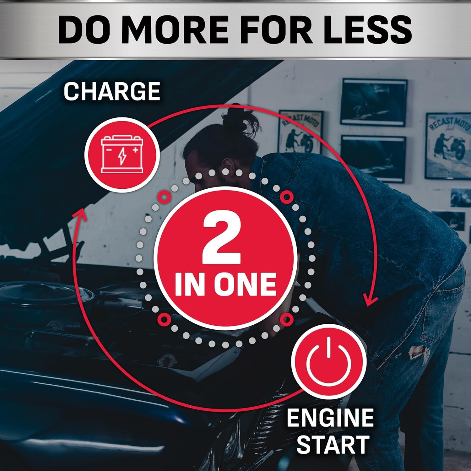 Electric 10A Charger 250A Engine Starter 50A Boost SC1445 Led Wheeled