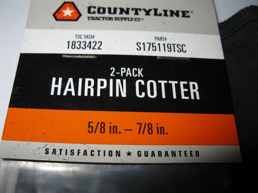 Hairpin Cotter Pins OS in packages 5 items