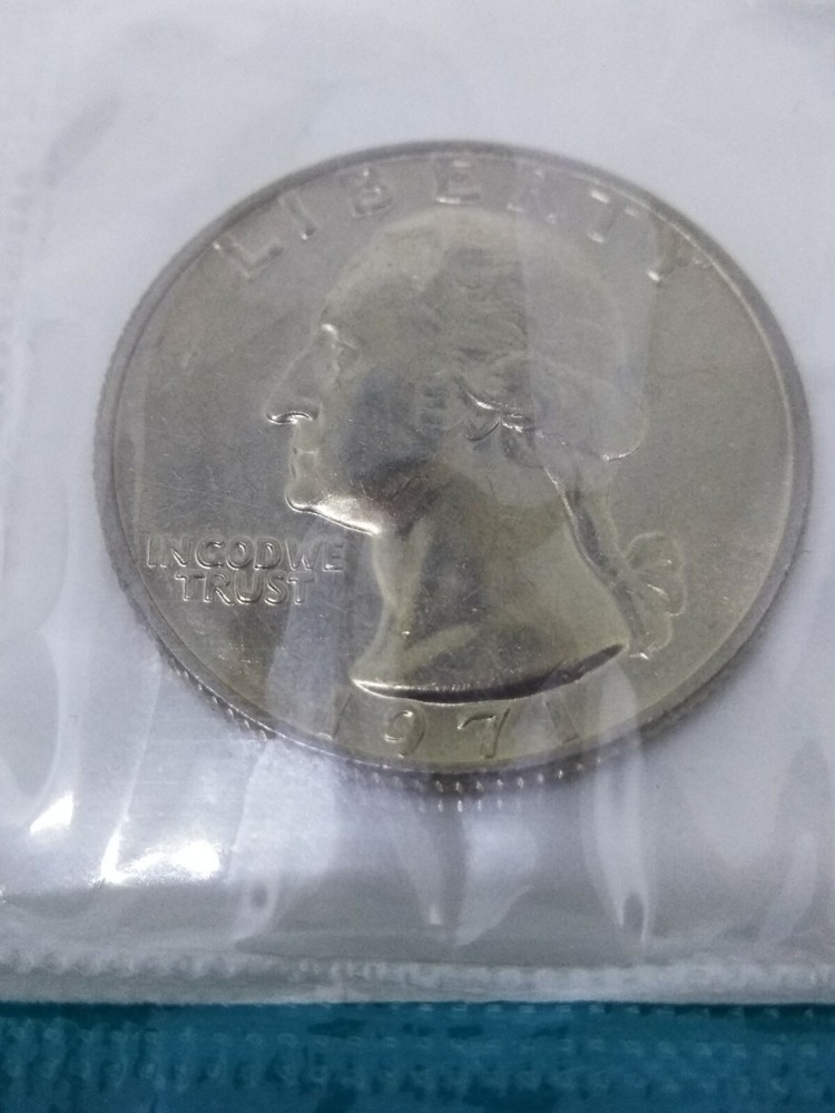 1971 P Washington Quarter Uncirculated in Mint Cello