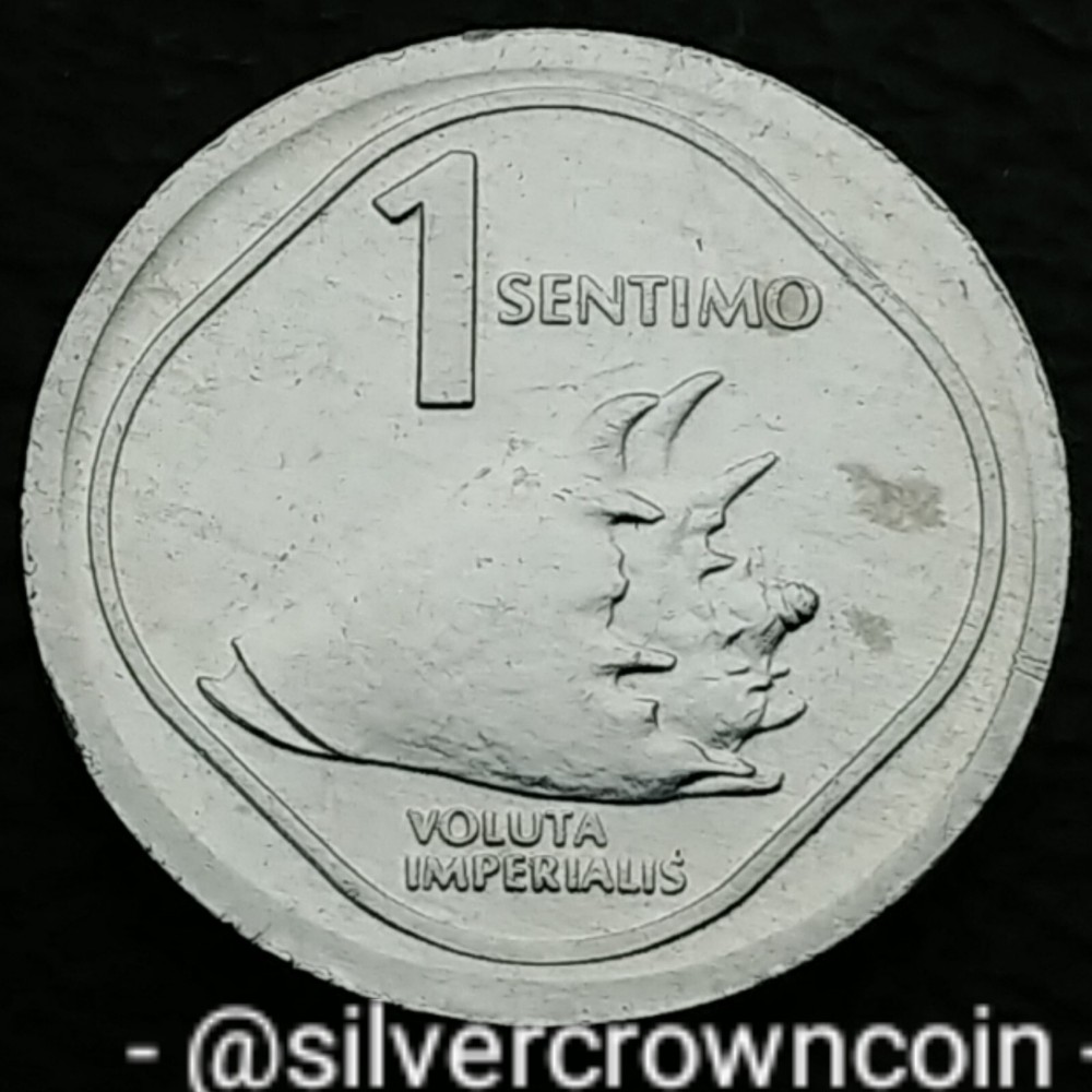Philippines 🇵🇭 1 Sentimo 1986. KM#238. One Cent Centavo coin. Sea Shell.