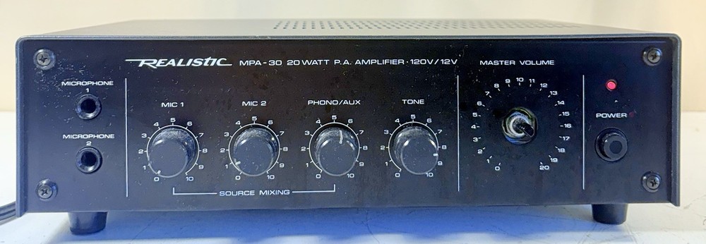 REALISTIC MPA-30 20W P.A. Amplifier