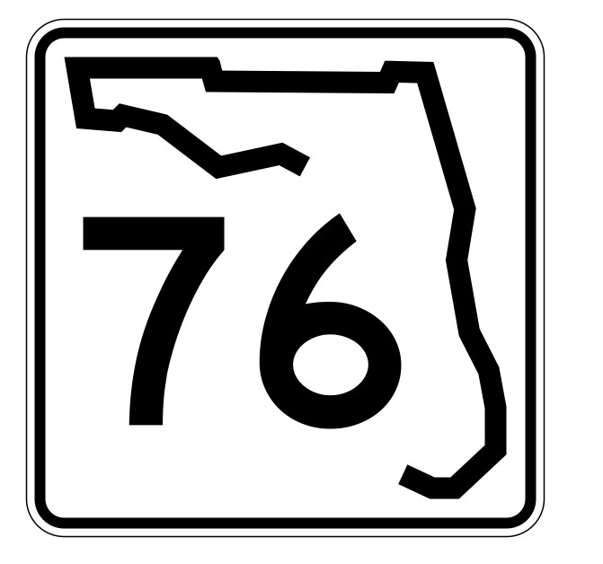 Florida State Road 76 Sticker Decal