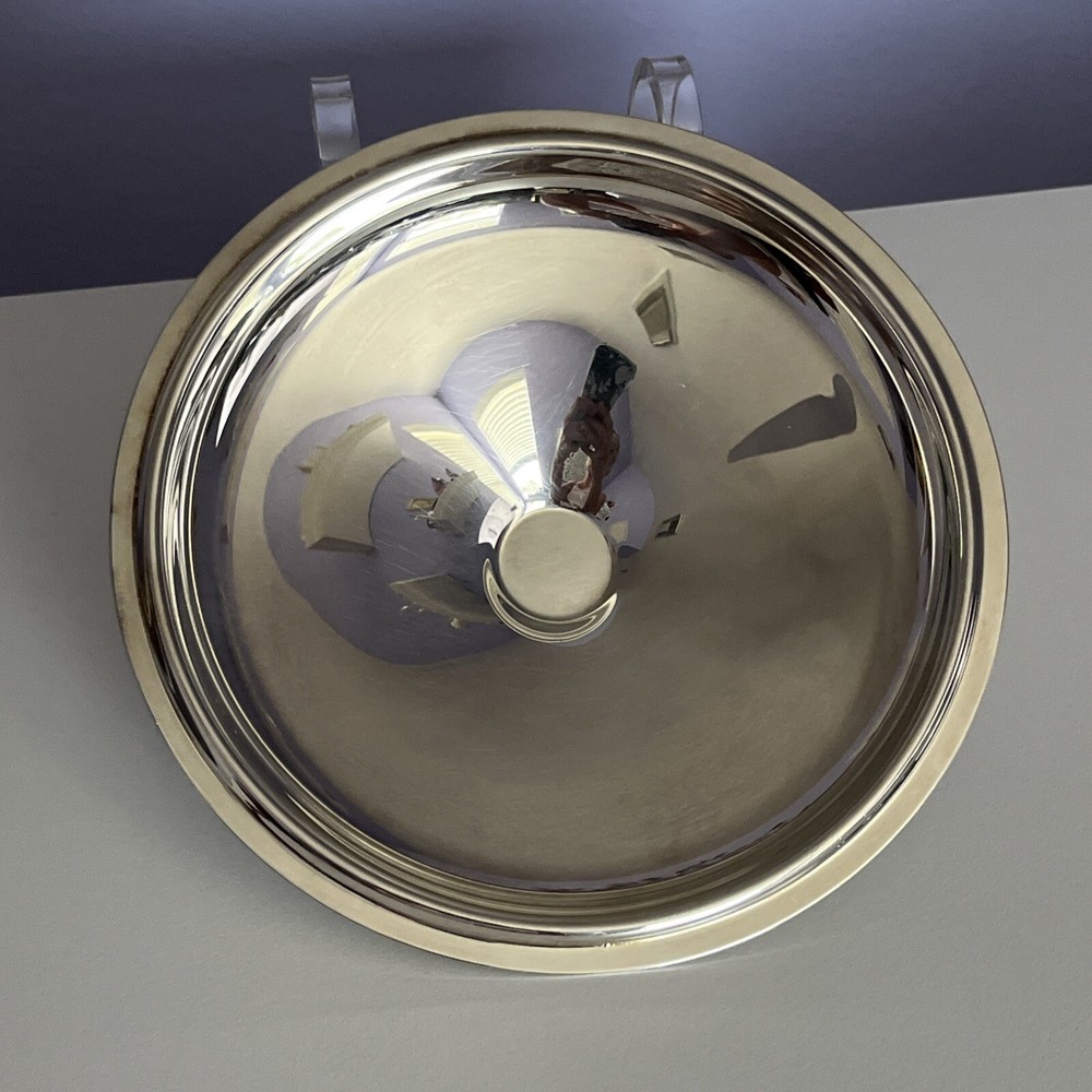 Art Deco Silver plated Soup Tureen or Chafing Dish Lid ONLY 9" Diameter