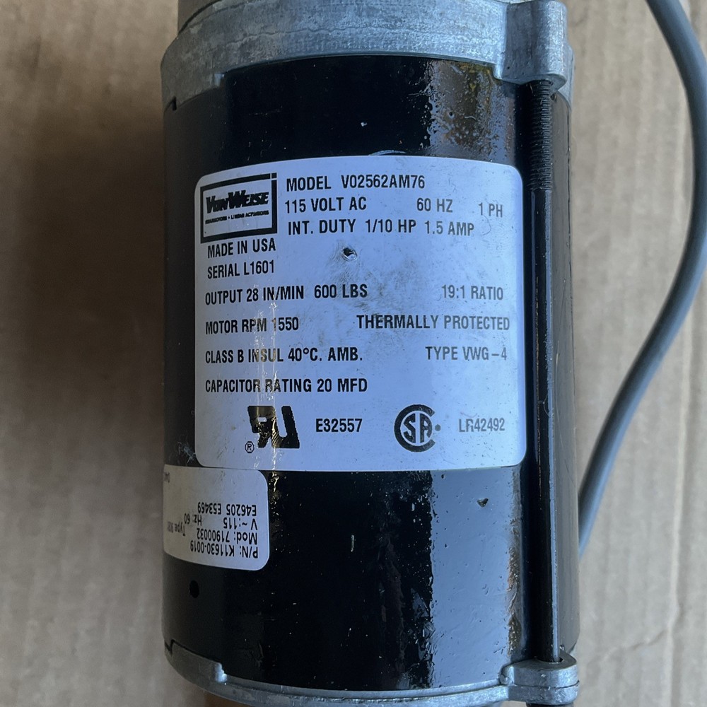 Midmark 75L Back Actuator Motor 71900032