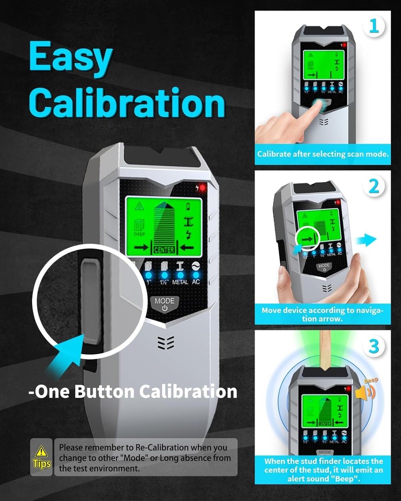 Stud Finder Wall Scanner, Enhanced Accuracy High Stability Electronic Detector