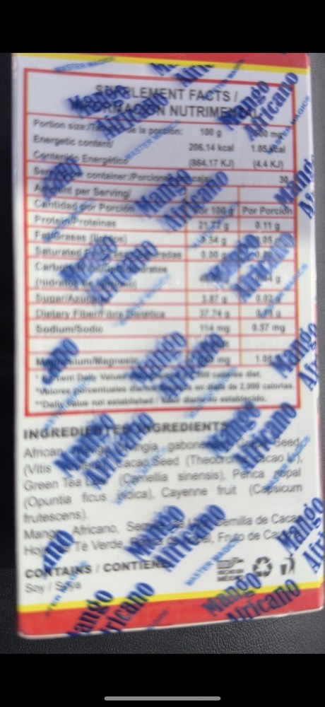 Mango Africano Master African Mango 30 Capsulas